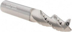 SGS - 1/2" Diam, 1-1/4" LOC, 3 Flute Solid Carbide 0.03" Corner Radius Roughing End Mill - TiB2 Finish, 3-1/4" OAL, 1/2" Shank Diam, Single End, Centercutting, 38° Helix - USA Tool & Supply