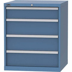LISTA - 4 Drawer, 45 Compartment Bright Blue Steel Modular Storage Cabinet - USA Tool & Supply