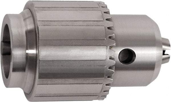 Accupro - JT3, 1/16 to 5/8" Capacity, Tapered Mount Steel Drill Chuck - Keyed, 57mm Sleeve Diam, 3-11/32" Open Length - Exact Industrial Supply