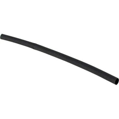 Value Collection - 6" Long Heat Shrink Electrical Tubing - Black - USA Tool & Supply