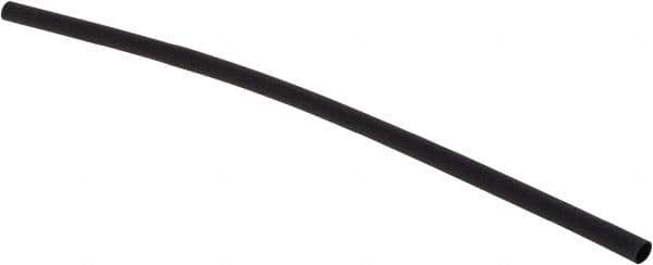 Value Collection - 6" Long Heat Shrink Electrical Tubing - Black - USA Tool & Supply