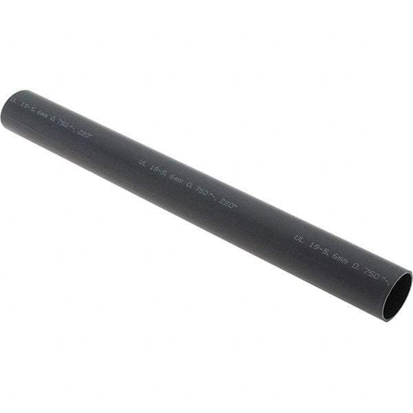 Value Collection - 8" Long Heat Shrink Electrical Tubing - Black - USA Tool & Supply