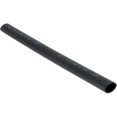 Value Collection - 6" Long Heat Shrink Electrical Tubing - Black - USA Tool & Supply