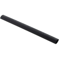 Value Collection - 6" Long Heat Shrink Electrical Tubing - Black - USA Tool & Supply