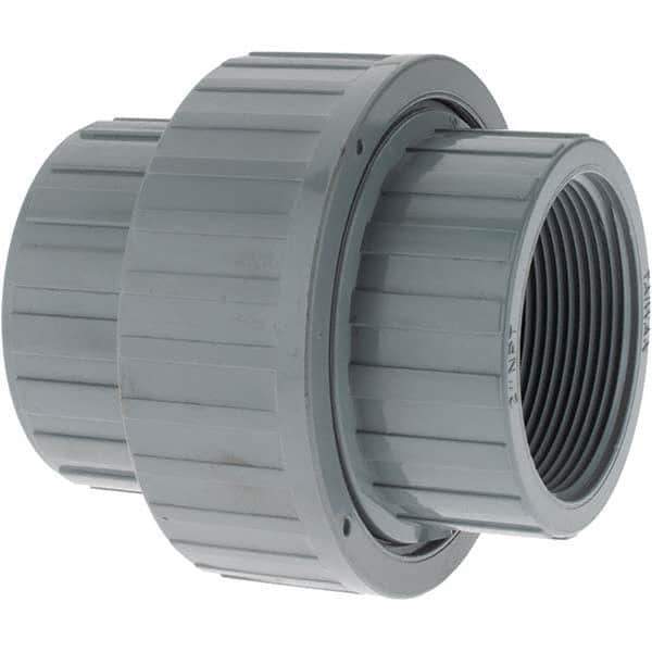 Value Collection - 2" CPVC Plastic Pipe Union with EPDM O-Ring - FIPT x FIPT End Connections - USA Tool & Supply