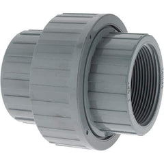 Value Collection - 2" CPVC Plastic Pipe Union with EPDM O-Ring - FIPT x FIPT End Connections - USA Tool & Supply