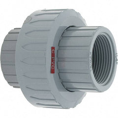 Value Collection - 1-1/4" CPVC Plastic Pipe Union with EPDM O-Ring - FIPT x FIPT End Connections - USA Tool & Supply
