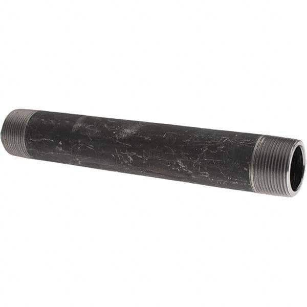 Value Collection - Black Pipe Nipples & Pipe Style: Welded Pipe Size: 1-1/4 (Inch) - USA Tool & Supply
