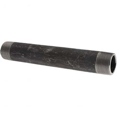 Value Collection - Black Pipe Nipples & Pipe Style: Welded Pipe Size: 1-1/4 (Inch) - USA Tool & Supply
