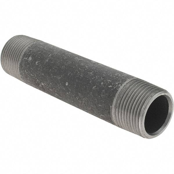 Value Collection - 1" Diam x 5-1/2" Long Steel Black Pipe Nipple - Threaded - USA Tool & Supply