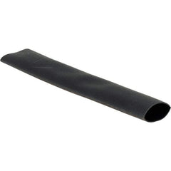 Value Collection - 6" Long Heat Shrink Electrical Tubing - Black - USA Tool & Supply