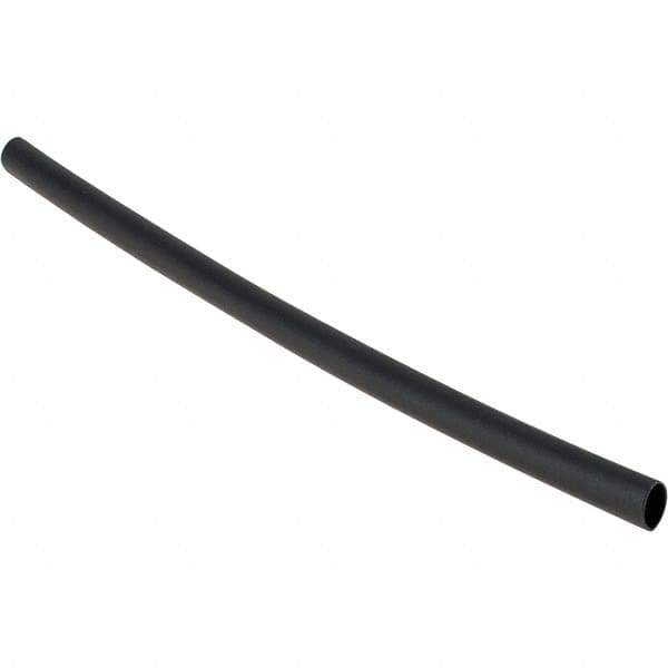 Value Collection - 6" Long Heat Shrink Electrical Tubing - Black - USA Tool & Supply