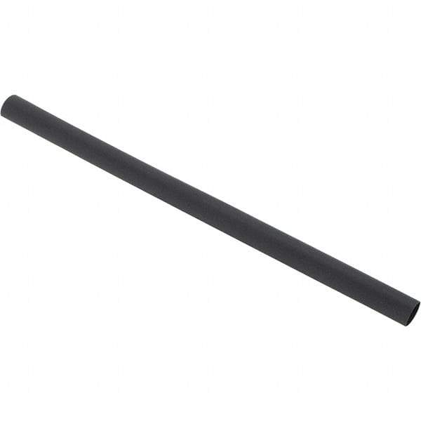 Value Collection - 6" Long Heat Shrink Electrical Tubing - Black - USA Tool & Supply