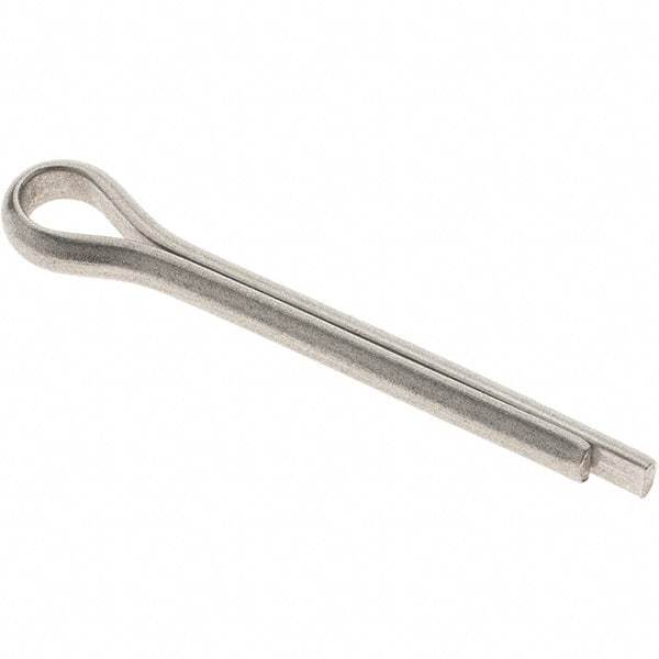 Value Collection - 3/16" Diam x 1-1/2" Long Extended Prong Cotter Pin - Grade 18-8, Uncoated, Stainless Steel - USA Tool & Supply