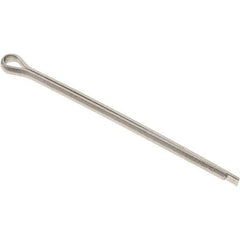 Value Collection - 1/8" Diam x 2-1/2" Long Extended Prong Cotter Pin - Grade 18-8, Uncoated, Stainless Steel - USA Tool & Supply