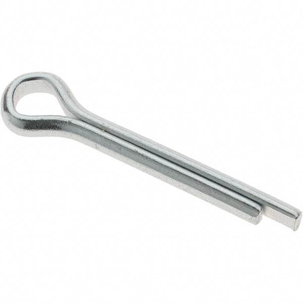 Value Collection - 1/4" Diam x 1-1/2" Long Extended Prong Cotter Pin - Grade 2, Zinc-Plated, Steel - USA Tool & Supply