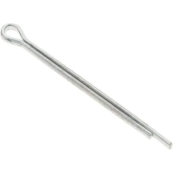 Value Collection - 1/8" Diam x 2" Long Extended Prong Cotter Pin - Grade 2, Zinc-Plated, Steel - USA Tool & Supply