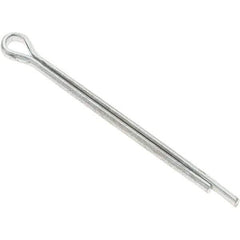 Value Collection - 1/8" Diam x 2" Long Extended Prong Cotter Pin - Grade 2, Zinc-Plated, Steel - USA Tool & Supply