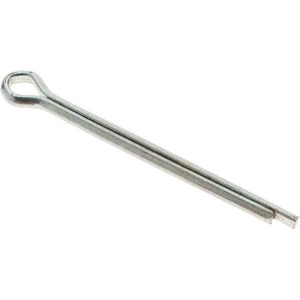 Value Collection - 5/32" Diam x 2" Long Extended Prong Cotter Pin - Grade 2, Zinc-Plated, Steel - USA Tool & Supply