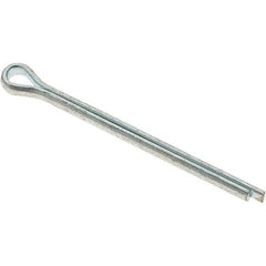 Value Collection - 1/8" Diam x 1-3/4" Long Extended Prong Cotter Pin - Grade 2, Zinc-Plated, Steel - USA Tool & Supply