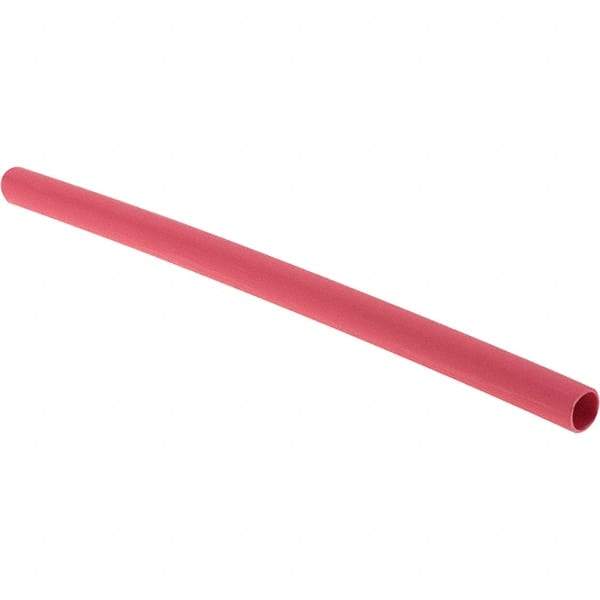 Value Collection - 6" Long Heat Shrink Electrical Tubing - Red - USA Tool & Supply