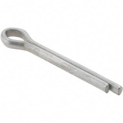 Value Collection - 1/8" Diam x 1" Long Extended Prong Cotter Pin - Grade 2, Zinc-Plated, Steel - USA Tool & Supply