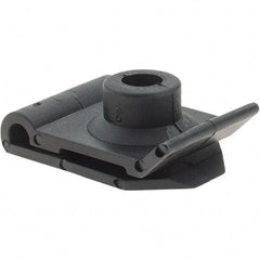 Value Collection - #14 Screw, 1mm Max Thick, Nylon U Nut - Black Phosphate Finish - USA Tool & Supply