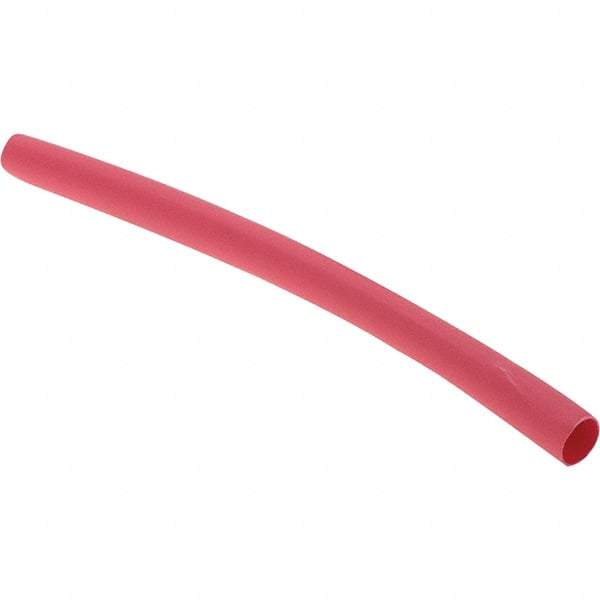 Value Collection - 6" Long Heat Shrink Electrical Tubing - Red - USA Tool & Supply