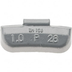 Value Collection - 1 oz P Wheel Weight - Zinc, For Use with Automotive & Light Trucks - USA Tool & Supply