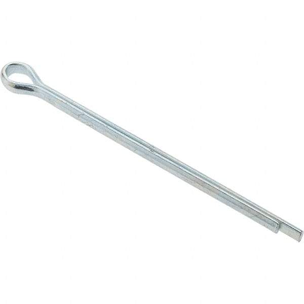 Value Collection - 7/64" Diam x 2" Long Extended Prong Cotter Pin - Grade 2, Zinc-Plated, Steel - USA Tool & Supply