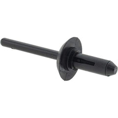 Made in USA - Large Flange Head Nylon Multi Grip Blind Rivet - 18mm Head Diam, - USA Tool & Supply