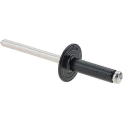 Made in USA - Aluminum Open End Blind Rivet - Aluminum Mandrel, 3/16" Head Diam, - USA Tool & Supply