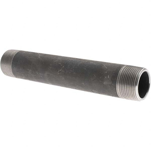 Value Collection - Black Pipe Nipples & Pipe Style: Welded Pipe Size: 1-1/4 (Inch) - USA Tool & Supply