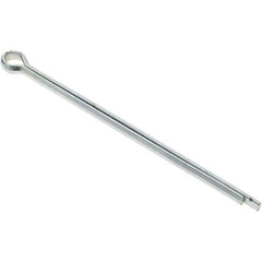 Value Collection - 1/4" Diam x 5" Long Extended Prong Cotter Pin - Grade 2, Zinc-Plated, Steel - USA Tool & Supply