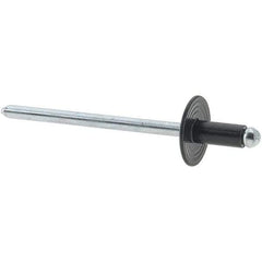 Value Collection - Steel Peel Blind Rivet - Steel Mandrel, 1/8" to 3/16" Grip, - USA Tool & Supply