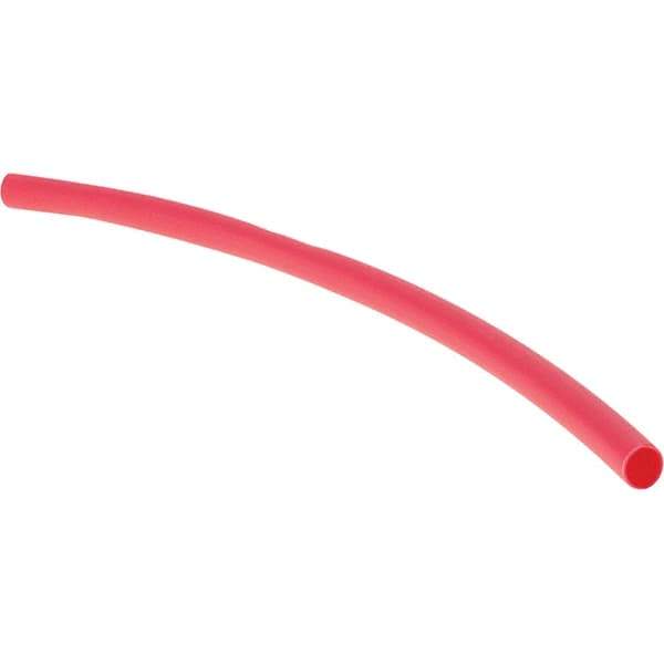 Value Collection - 6" Long Heat Shrink Electrical Tubing - Red - USA Tool & Supply