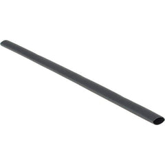 Value Collection - 12" Long Heat Shrink Electrical Tubing - Black - USA Tool & Supply