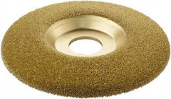 KUTZALL - 4-1/2" Wheel Diam, 7/8" Arbor Hole, Type 27 Depressed Center Wheel - Tungsten Carbide, 15,000 Max RPM - USA Tool & Supply