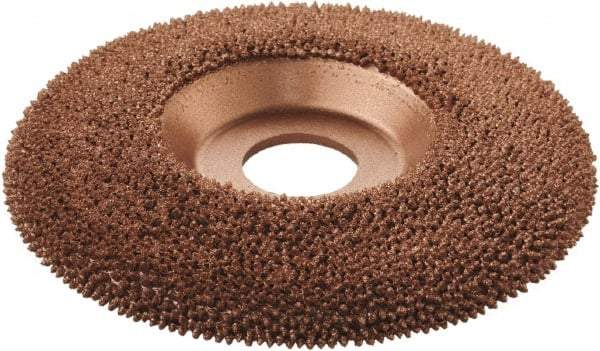 KUTZALL - 4-1/2" Wheel Diam, 7/8" Arbor Hole, Depressed Center Wheel - Very Coarse Grade, Tungsten Carbide, 15,000 Max RPM - USA Tool & Supply