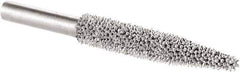 KUTZALL - 1/4" Cut Diam, 1/4" Shank Diam, Taper Head Burr - Carbide - USA Tool & Supply