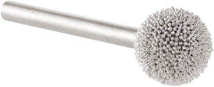 KUTZALL - 3/8" Cut Diam, 1/8" Shank Diam, Ball Head Burr - Carbide - USA Tool & Supply