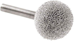 KUTZALL - 1" Cut Diam, 1/4" Shank Diam, Ball Head Burr - Carbide - USA Tool & Supply