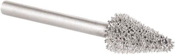 KUTZALL - 1/4" Cut Diam, 1/8" Shank Diam, Taper Head Burr - Carbide - USA Tool & Supply