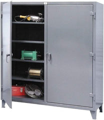Strong Hold - 8 Shelf Locking Storage Cabinet - Steel, 48" Wide x 24" Deep x 78" High, Dark Gray - USA Tool & Supply
