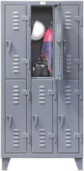 Strong Hold - 2 Door, 2 Tier, Steel Locker - USA Tool & Supply