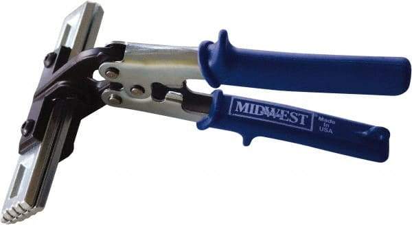 Midwest Snips - 10" OAL Offset Hand Seamer for HVAC - 1" Jaw Width, 2" Jaw Depth - USA Tool & Supply