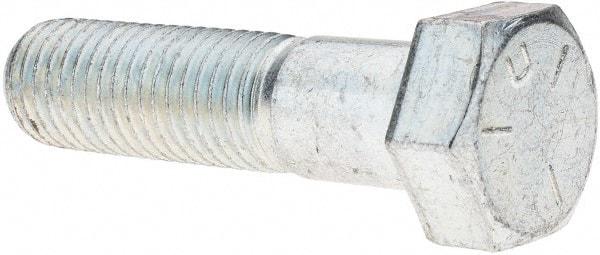 Value Collection - 3/4-10 UNC, 3" Length Under Head Hex Head Cap Screw - Partially Threaded, Grade 5 Steel, Zinc-Plated Finish, 1-1/8" Hex - USA Tool & Supply