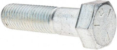 Value Collection - 3/4-10 UNC, 3" Length Under Head Hex Head Cap Screw - Partially Threaded, Grade 5 Steel, Zinc-Plated Finish, 1-1/8" Hex - USA Tool & Supply
