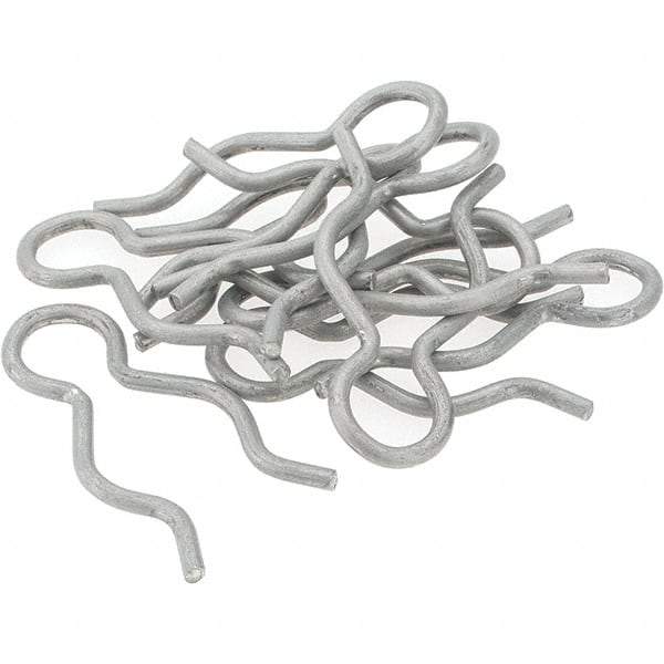 Value Collection - 7/8" Groove, 2-9/32" Long, Stainless Steel Hair Pin Clip - 1/8" Clip Diam, 1" Shaft Diam, Grade 302 & 18-8 - USA Tool & Supply