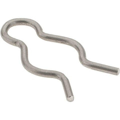 Value Collection - 7/16" Groove, 1-1/8" Long, Stainless Steel Hair Pin Clip - 0.064" Clip Diam, 1/2" Shaft Diam, Grade 302 & 18-8 - USA Tool & Supply